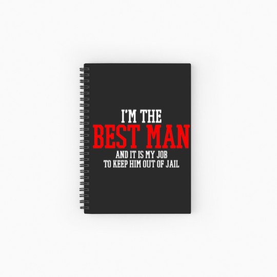 Discover Best Man Wedding Spiral Notebooks   Ruled Line