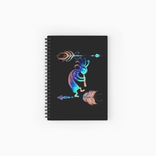 Discover Native American Kokopelli With Two Feathers 2 Spiral Notebooks   Ruled Line
