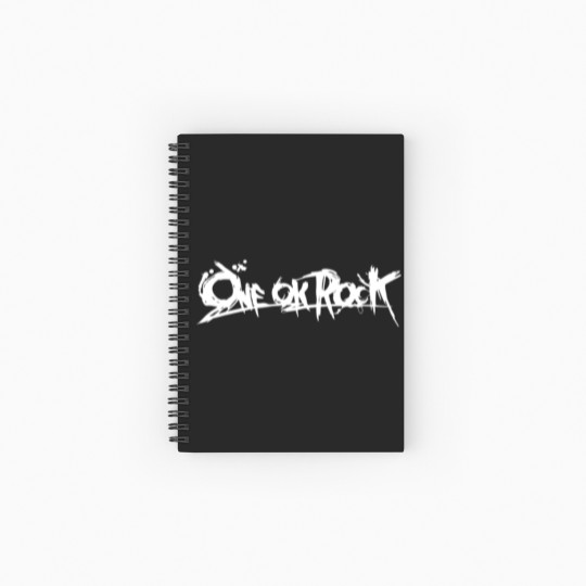 Discover ONE OK ROCK BANNER (White) Spiral Notebooks   Ruled Line