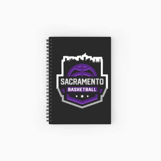 Discover Classic Sacramento Basketball Stars Skyline Spiral Notebooks   Ruled Line