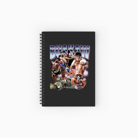 Discover Buakaw Muay Thai Boxer 90's Retro Champions Graphic Vintage Gift Sport Spiral Notebooks   Ruled Line