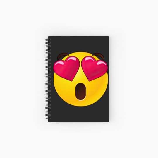 Discover Emoji Heart Eyes Valentines Spiral Notebooks   Ruled Line