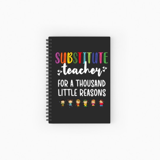 Discover Substitute Teacher Appreciation School Sub Teacher Spiral Notebooks   Ruled Line