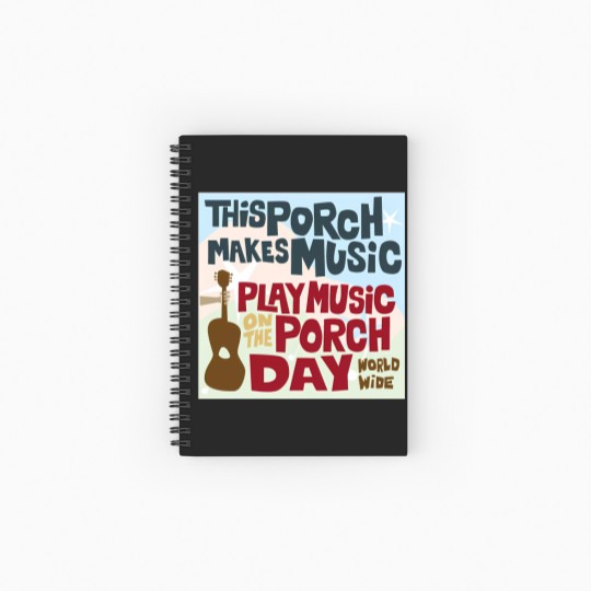Discover PLAY MUSIC ON THE PORCH DAY PORCH SIGN Spiral Notebooks   Ruled Line