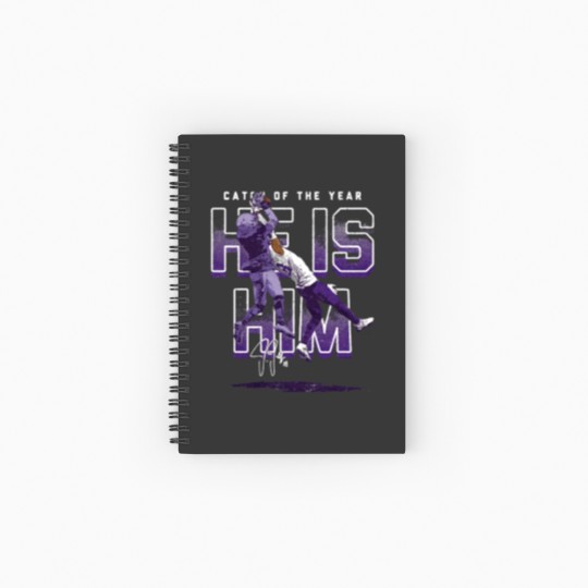 Discover Justin Jefferson he is him Spiral Notebooks   Ruled Line