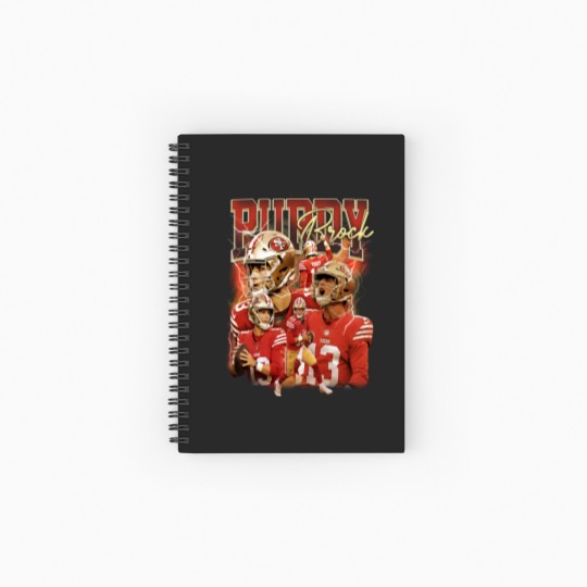 Discover Brock Purdy San Francisco Football Spiral Notebooks   Ruled Line, Football Spiral Notebooks   Ruled Line Christmas Gift