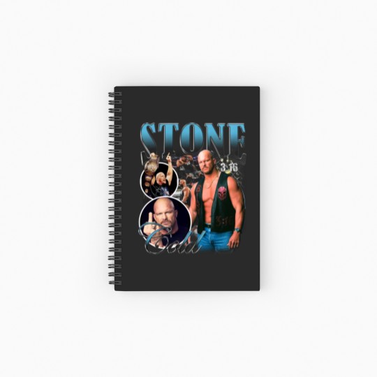 Discover Vintage Bootleg Style Stone Cold Spiral Notebooks   Ruled Line, Steve Austin Wrestling Spiral Notebooks   Ruled Line