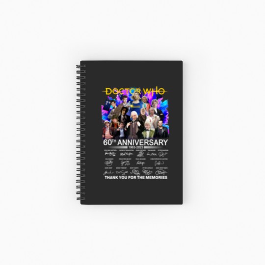 Discover Doctor Who 60th Anniversary 1963-2023 Signature Thank You Spiral Notebooks   Ruled Line