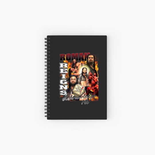 Discover Roman Reigns Acknowledge Me Unisex Softstyle Spiral Notebooks   Ruled Line, Roman Reigns Unisex Spiral Notebooks   Ruled Line