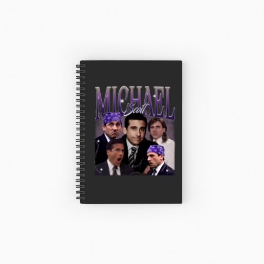 Discover Retro Michael Scott Spiral Notebooks   Ruled Line, Limited Michael Scott Vintage Spiral Notebooks   Ruled Line, Michael Scott Gift