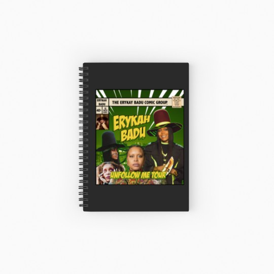 Discover Erykah Badu Comic Spiral Notebooks   Ruled Line, Erykah Badu Bootleg Spiral Notebooks   Ruled Line, Erykah Badu Spiral Notebooks   Ruled Line