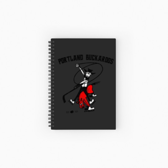 Discover Portland Buckaroos - Defunct Hockey Team - Vintage/Distressed Style - Ice Hockey - Spiral Notebooks   Ruled Line