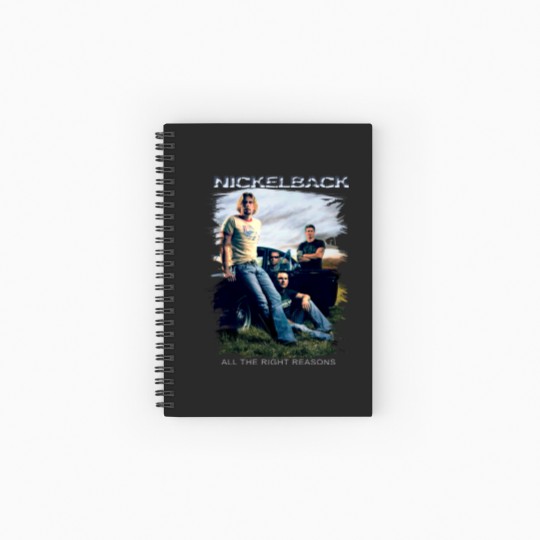 Discover Vintage Nickelback Spiral Notebooks   Ruled Line, Nickelback 90s Rock Band Spiral Notebooks   Ruled Line