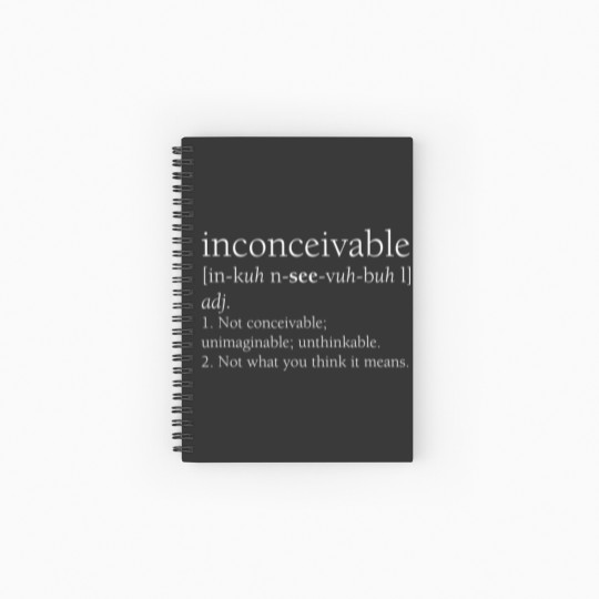 Discover inconceivable definition , funny gift Spiral Notebooks   Ruled Line