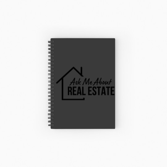 Discover realtor ask me about real estate sweat Spiral Notebooks   Ruled Line