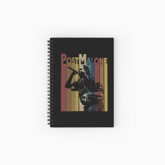 Discover Post Malone Rap Twelve Carat Tour Spiral Notebooks   Ruled Line, Post Malone Spiral Notebooks   Ruled Line, Post Malone Merch