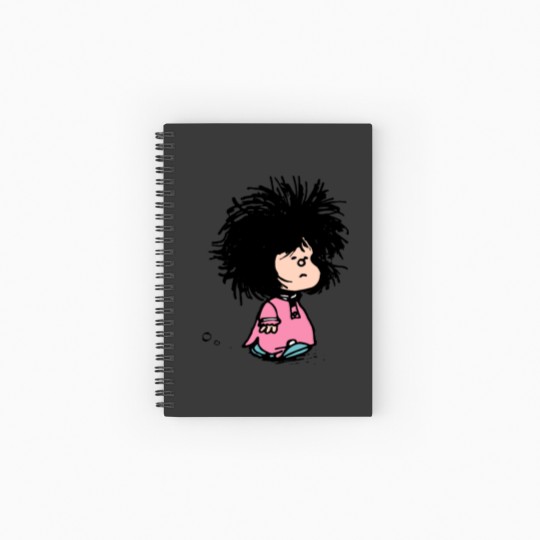 Discover Mafalda with newly-raised disheveled nightgown Quino argentina cartoon Spiral Notebooks   Ruled Line