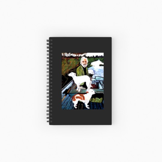 Discover Goodfellas Painting Old Man with Dog Spiral Notebooks   Ruled Line