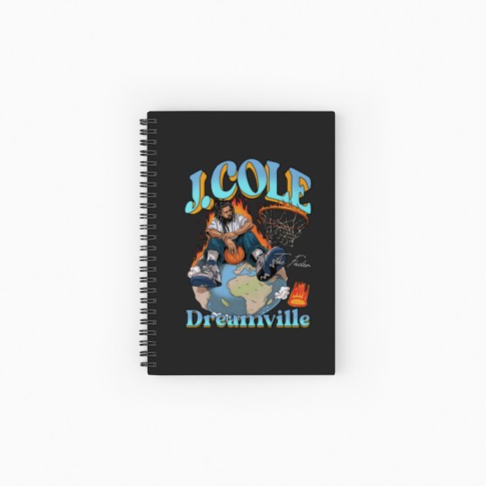 Discover J Cole Dreamville Vintage Spiral Notebooks   Ruled Line, J Cole Spiral Notebooks   Ruled Line, Rap Hip Hop, J Cole Merch
