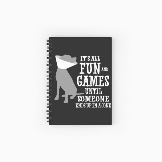 Discover Its all fun and games until someone ends up in a cone Spiral Notebooks   Ruled Line
