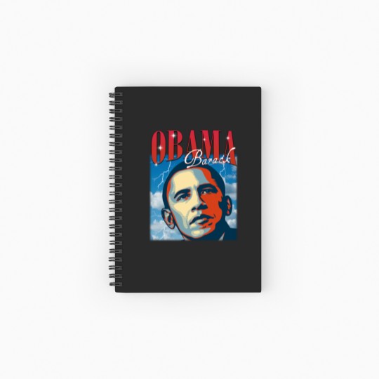 Discover RETRO BARACK OBAMA Spiral Notebooks   Ruled Line | Vintage Obama Spiral Notebooks   Ruled Line Retro 90s
