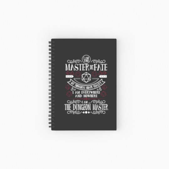 Discover Dungeon Master (Black) Spiral Notebooks   Ruled Line