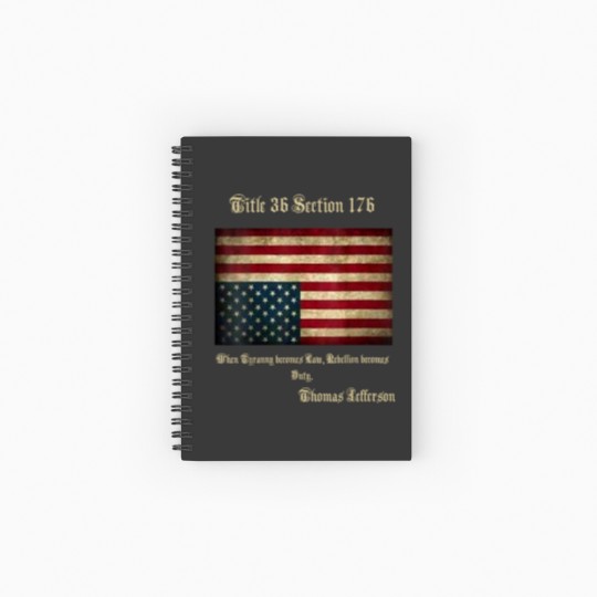 Discover American Flag Distress Upside Down Thomas Jefferson Patriot Spiral Notebooks   Ruled Line