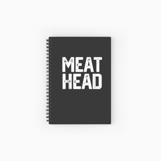 Discover MEAT HEAD Funny Workout Gym Meathead Husband Gag Men Gift Spiral Notebooks   Ruled Line