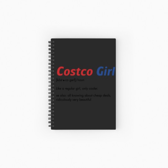 Discover Funny Costco Spiral Notebooks   Ruled Line "Costco Girl" Costco Costco Employees and  Costco Lovers