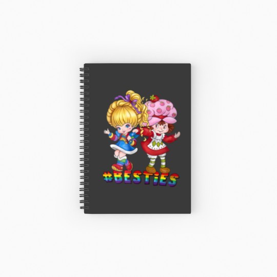 Discover Besties Rainbow Brite Proud LGBT 90s Nostalgia Spiral Notebooks   Ruled Line