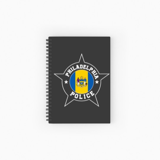 Discover Philadelphia Police T  - Philadelphia flag Spiral Notebooks   Ruled Line
