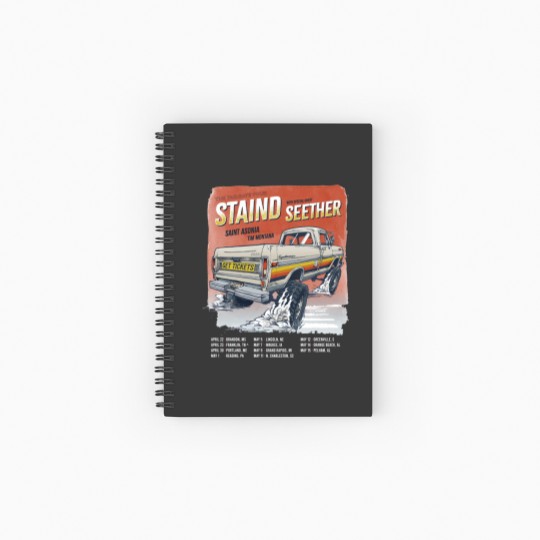 Discover Staind 2024 Tailgate Tour Spiral Notebooks   Ruled Line  Staind Band Fan Spiral Notebooks   Ruled Line  Tailgate 2024 Concert Sh