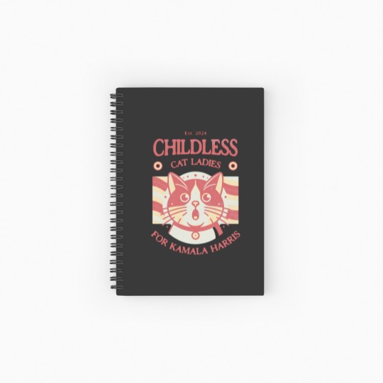 Discover Kamala Harris Spiral Notebooks   Ruled Line Childless Cat Ladies for Kamala