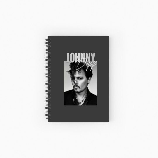 Discover Johnny Depp BW Johnny Depp Spiral Notebooks   Ruled Line