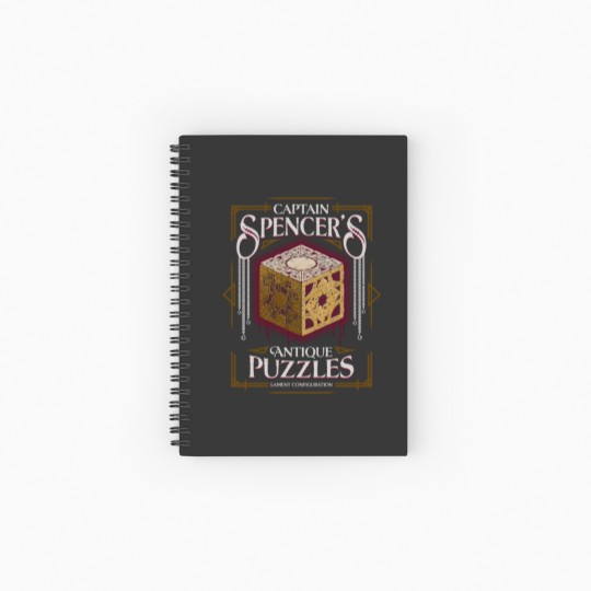 Discover Captain Spencer's Antique Puzzles - Vintage Horror - Hellraiser Spiral Notebooks   Ruled Line
