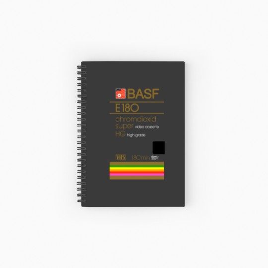 Discover BASF E180 VHS Tape Spiral Notebooks   Ruled Line