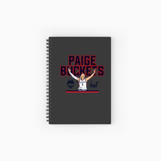 Discover Paige Bueckers Buckets Unisex Spiral Notebooks   Ruled Line, Basketball Player irt