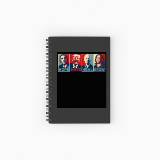 Discover Hope Hate Heal Grow Harris 2024 Spiral Notebooks   Ruled Line