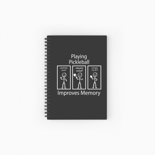 Discover playing pickleball improves memory, Pickleball Spiral Notebooks   Ruled Line