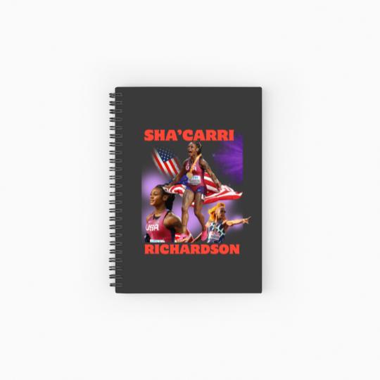 Discover Sha'carri Richardson Spiral Notebooks   Ruled Line, Sha'carri Richardson Spiral Notebooks   Ruled Line