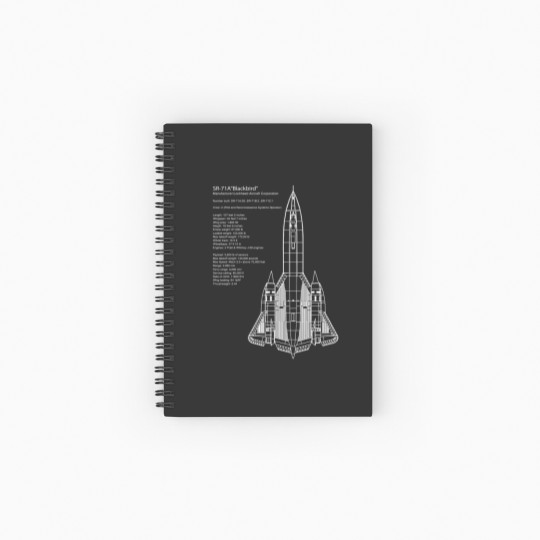 Discover SR71 Blackbird - Sr71 Sr 71 - Spiral Notebooks   Ruled Line