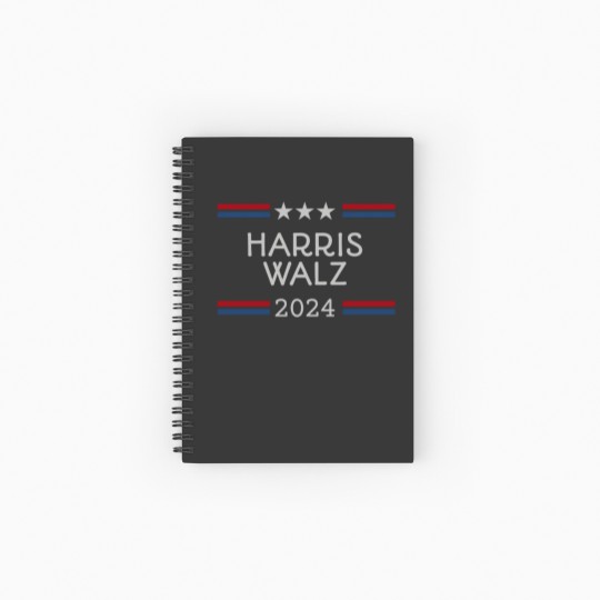 Discover Harris Walz 2024 Spiral Notebooks   Ruled Line, Kamala Harris, Tim Walz, Gift for Democrat