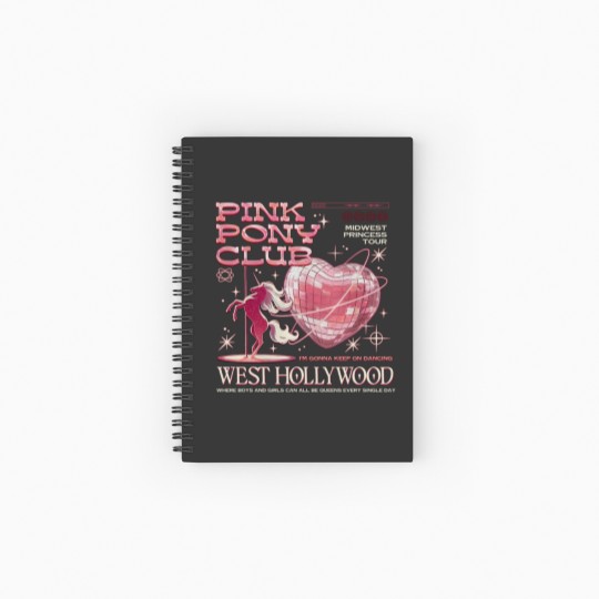 Discover Chappell Roan Pink Pony Club Ruled Spiral Notebooks - Midwest Princess Theme