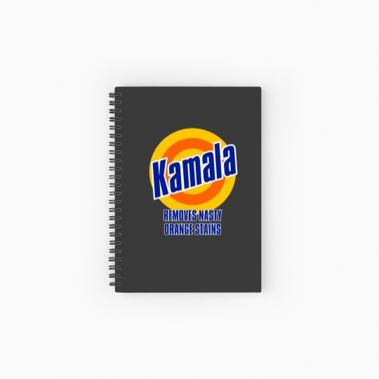 Discover Kamala "Removes Nasty Orange Stains" DTG 190gsm Men's Spiral Notebooks   Ruled Line