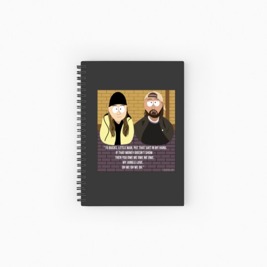 Discover Jay and Silent Bob SouthPark Cartoon Mash-Up Spiral Notebooks   Ruled Line