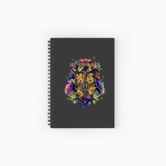 Discover Harry Potters Hogwarts MultiColored Floral Crest Spiral Notebooks   Ruled Line