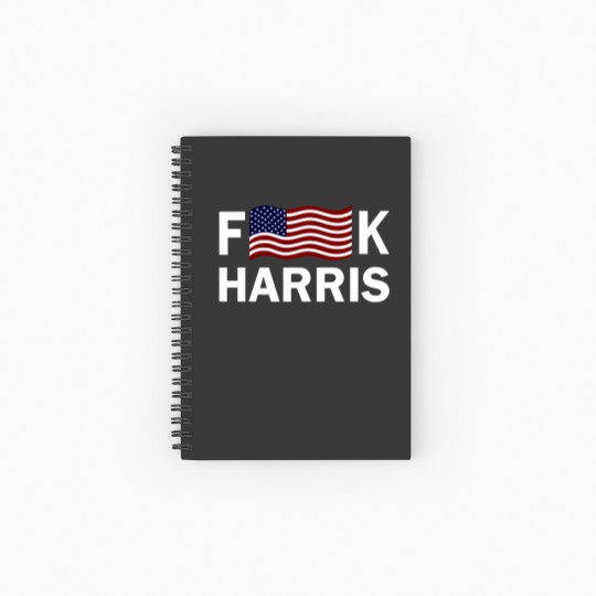 Discover F Kamala Harris Conservative Republican FKH Political Humor Unisex Spiral Notebooks   Ruled Line