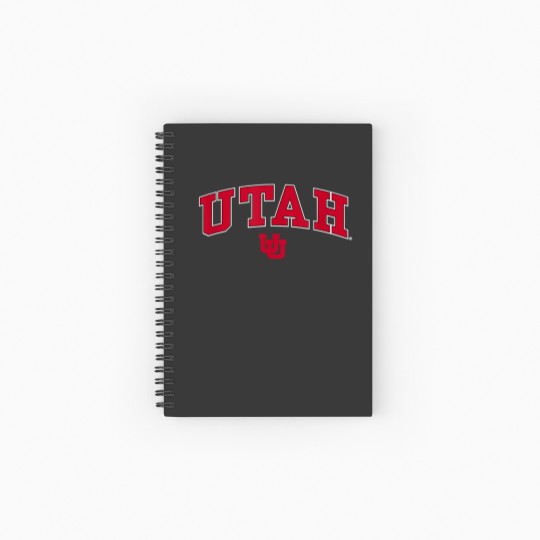 Discover Utah Utes Arch Over Black Officially Licensed Spiral Notebooks   Ruled Line