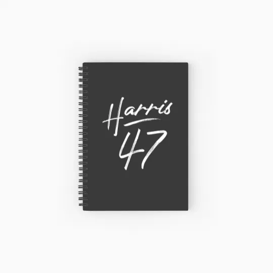 Discover Kamala Harris 47 Feminine Script for President Campaign 2024 Spiral Notebooks   Ruled Line
