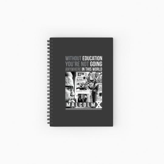 Discover Malcolm X Quote - Malcolm X - Spiral Notebooks   Ruled Line